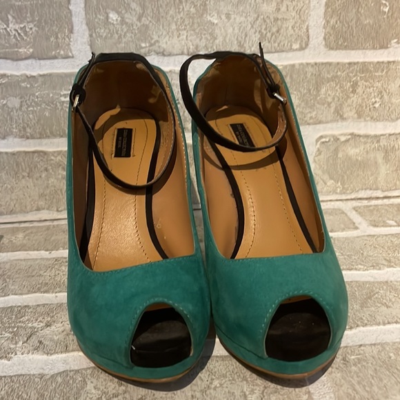 Green suede open toes shoes size 36 from Zara - Picture 5 of 8